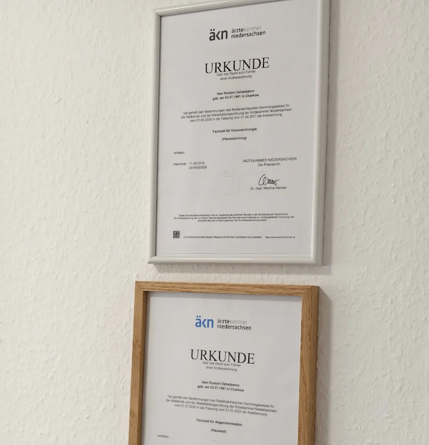Diploma – Gemeinschaftspraxis Osnabrück